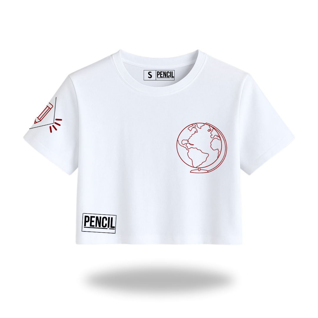 CAMISETA CROP TOP OVERSIZE - SOCIALES