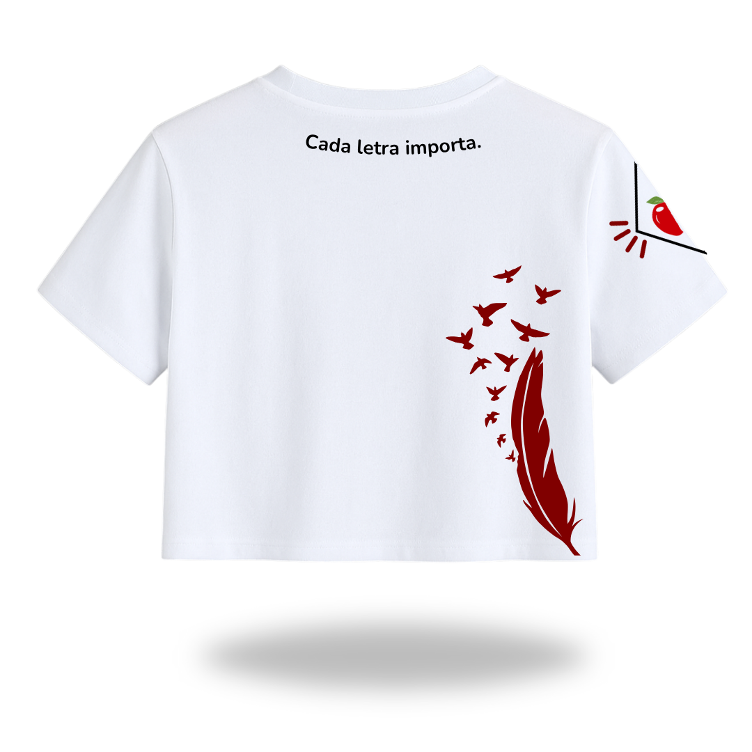 CAMISETA CROP TOP OVERSIZE - CASTELLANO